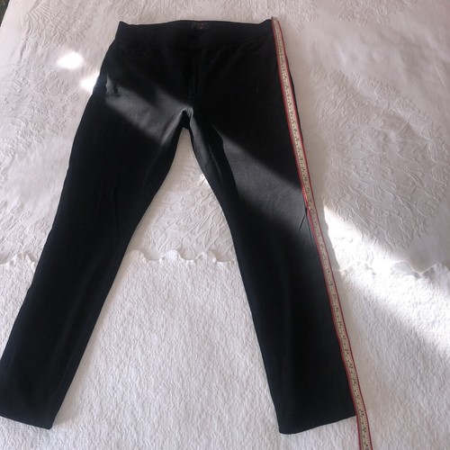 JEN7 7 FOR ALL MANKIND SCHWARZE STRETCHIGE PULL-ON-HOSE GRÖSSE 12