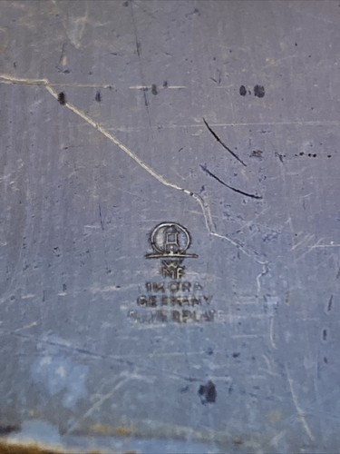 WMF-IKORA 11,5x9” Bandeja para servir Plato plateado Remolino Alemania - Imagen 5 de 7