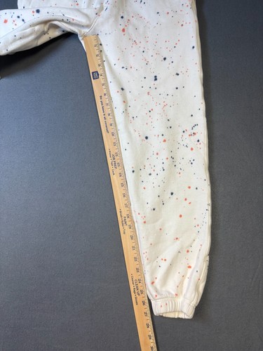 Cross Colours Jogginghose Damen Small Off White Navy Gelb Farbspritzhose - Bild 10 von 13