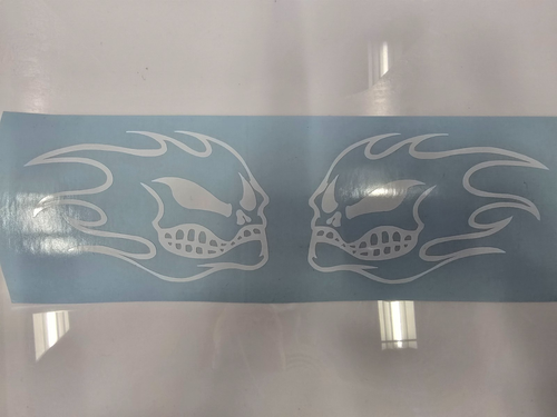 No Fear Flammenschädel großes Set 6" x 4" Vinyl Aufkleber Sticker No Fear - Bild 2 von 3