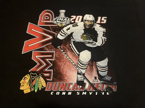 T-Shirt Duncan Keith Chicago Blackhawks NHL Hockey Stanley Cup MVP 2015 XL schwarz - Bild 4 von 7