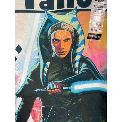 Ahsoka Tano Star Wars Lightsaber Poster Art T-Shirt Men's XXL NWT - Picture 4 of 11