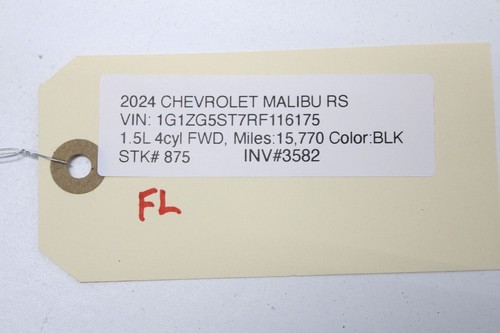 Chevrolet Malibu 2016-2024 asiento delantero izquierdo lado del conductor reposacabezas negro OEM - Imagen 8 de 8