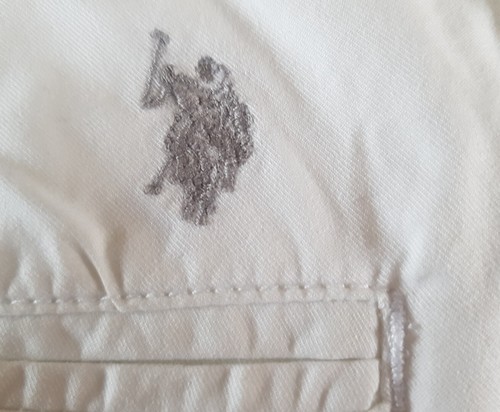 New US Polo Association Black Mallet Hartford Shorts ~White~ Waist 40" - Picture 14 of 15