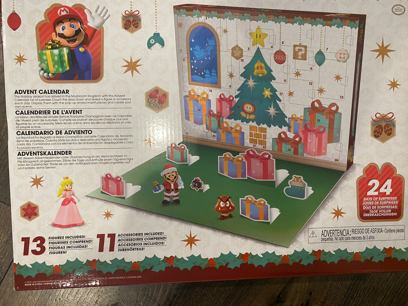 In Hand Super Mario Advent Calendar Limited Christmas Edition! 2021 Jakks Santa eBay