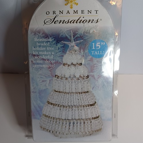 De Colección Cuentas 15" Árbol de Navidad Kit Adorno Sensaciones Sellado Nuevo Plata Transparente Lg - Imagen 2 de 6
