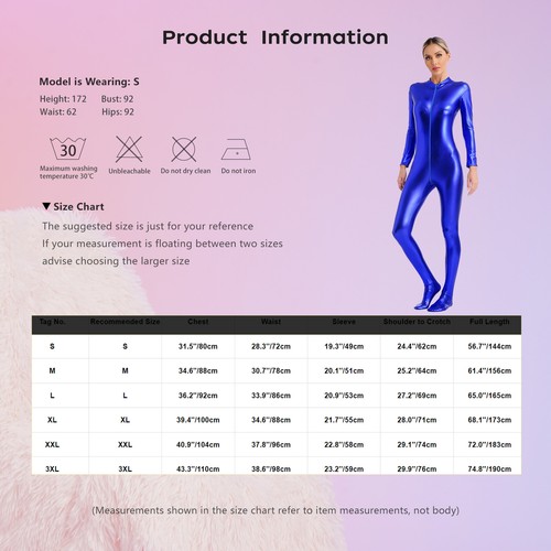 Women's Leotard Long Sleeve Catsuit Yoga Rompers Performance Bodysuit Clubwear - Picture 57 of 137