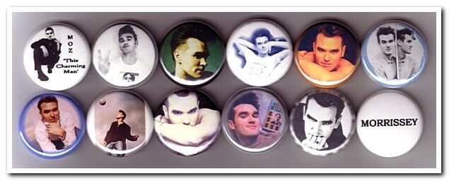 Moz set of 6 - The Smiths Gift for her 1980/'s Magnets or Buttons Music Morrissey Gifts under 20 dollars Christmas for him