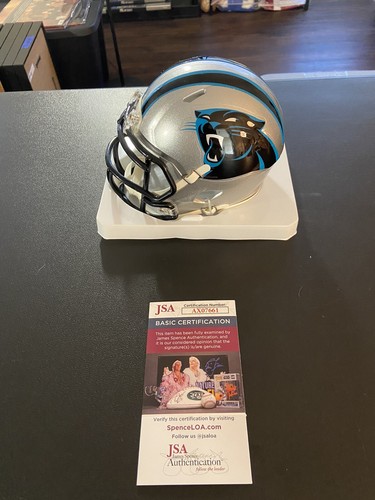 Jonathan Stewart signed Carolina Panthers Silver Mini Helmet JSA COA Football - Picture 5 of 7