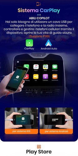 Autoradio Per Renault Clio 4 2016-2019 2G+32GB. Wifi-bluetooth-8Core-Android 12. - Foto 3 di 10