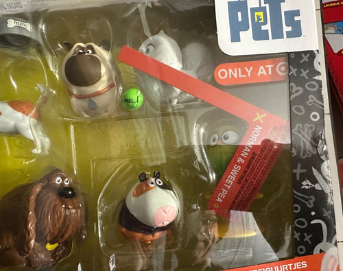 Nuevo paquete de 6 figuras Illumination Secret Life of Pets Norman Sweet Pea Mel Duke - Imagen 3 de 5