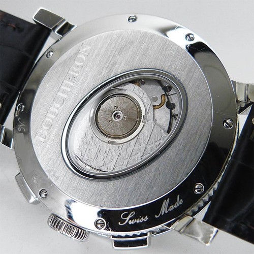 BOUCHERON Watch WA010207 Panam Chronograph Gray dial 43mm Automatic SS Mens Date - Picture 6 of 7