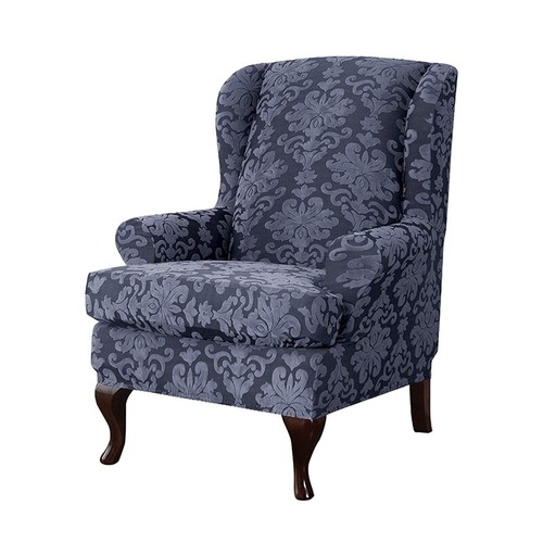New Floral Wingback Chair Covers Soft Cushion Slipcovers Comfy Protector Set - Picture 9 of 14