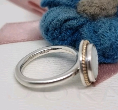 Original Pandora Ring Silber & 14k Gold Gänseblümchen Perlmutt Größe 54 💕S925 ALE - Bild 3 von 12