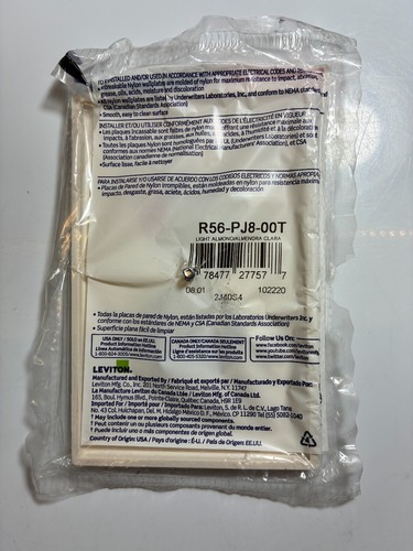 1-Gang 1G DUPLEX Wandplatten 9er Pack unzerbrechlich Nylon hell Mandel Schrauben Leviton - Bild 3 von 8