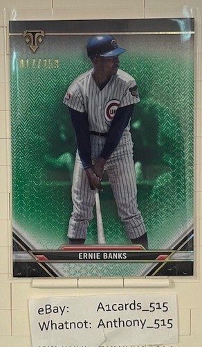 Ernie Banks - 2021 Topps Triple Threads #43 - Green Refractor 017/259