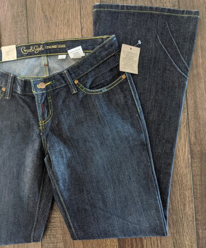 Cruel Girl Low & Lean Women's Wide Leg Rigid Denim Dark Wash Jeans Size 3 NWT! - Picture 7 of 24