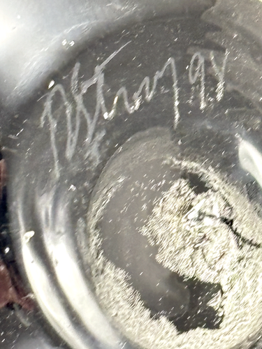 Randy Strong Art Glass 2¾" Paperweight Signed 1998 - Hand Warmer - Picture 6 of 6