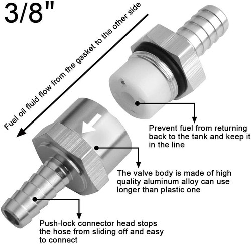 Kit universal de lata de captura de aceite de aluminio depósito tanque deflector con filtro respirador - Imagen 8 de 12