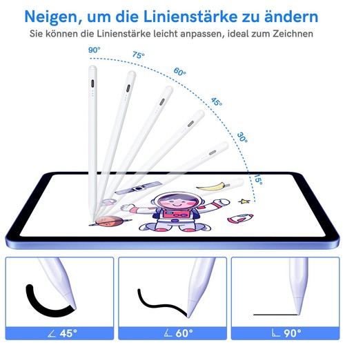 Stylus Pen 2. Generation für Apple iPad 2025/2021-2018 Magnetische Stift Pencil - Bild 5 von 24