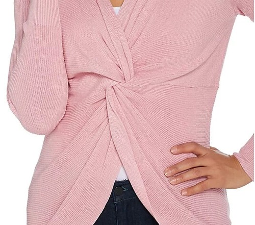 Suéter Laurie Felt Twist Front Mezcla de Cachemira, Marfil X-Grande A346616 - Imagen 4 de 5