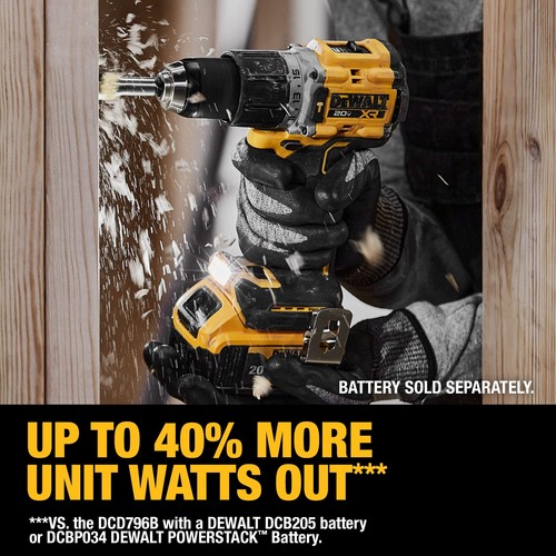 DEWALT 20V MAX Hammer Drill 1/2" Cordless and Brushless Compact 2-Speed Setting - Picture 7 of 8