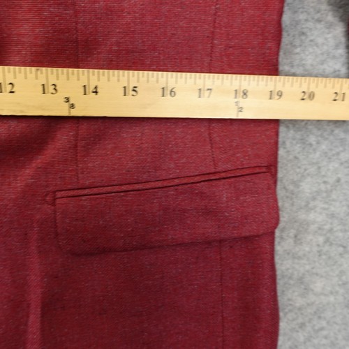 THOM HUDSON Tweed Sport Coat Men 40R M Rasberry Red Italian Wool Silk Blazer NEW - Picture 9 of 22