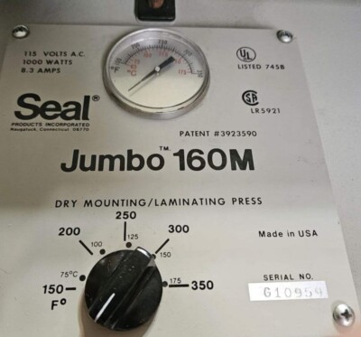 ドライマウントプレス機Seal Commercial 160 暗室 ドライマウントプレス機Seal Commercial 160 暗室 動作確認済