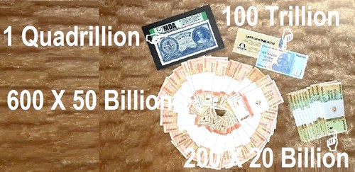 HUNGARY 1 QUADRILLION PENGO + ZIMBABWE 100 TRILLION + BONUS = BEST DEAL! Pick B - Picture 7 of 9
