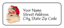 30 Christmas Return Address Labels, Santa