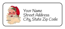 30 Christmas Return Address Labels, Santa
