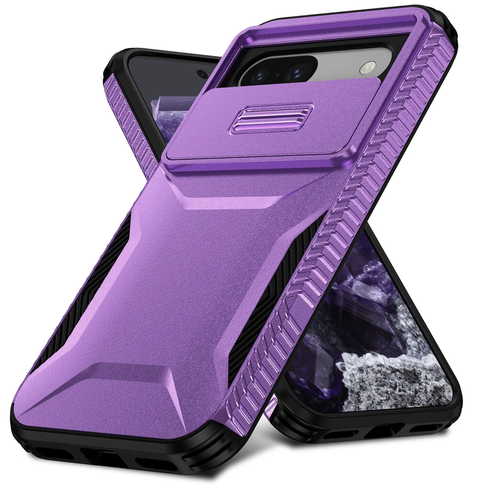 For Google Pixel 10 9A 8A 8 9 Pro XL Hybrid Armor Case with Slide Camera Cover - Image 3 of 4