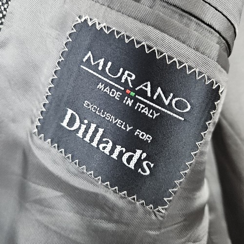Murano Dillard's Men's Blazer Gray Size 44R (46) Gray Nailhead Tweed 100% Wool - Picture 4 of 12