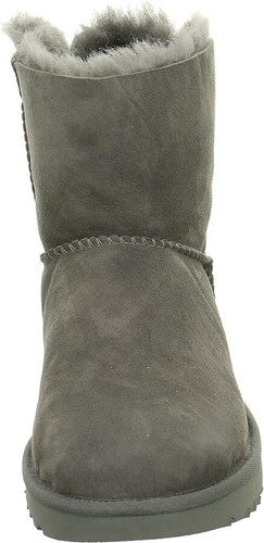 Women's Shoes UGG MINI BAILEY BOW II Slip On Ankle Boots 1016501 GREY - Picture 2 of 6