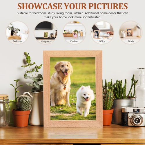 LED Photo Frame Night Light Lighted Picture Frames Nightlight Wooden - Picture 2 of 12