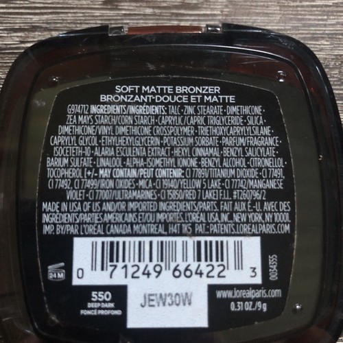 Bronzer L'Oréal Paris Infallible 24H Fresh Wear in polvere #550 Deep Dark Matte - Foto 4 di 8
