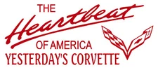 Heartbeat of America Yesterday Corvette C7 Vinyl Decal Your Color Choice Sticker