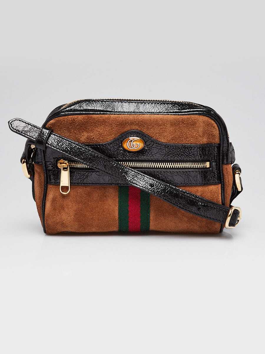 Ophidia small suede & leather crossbody bag on sale