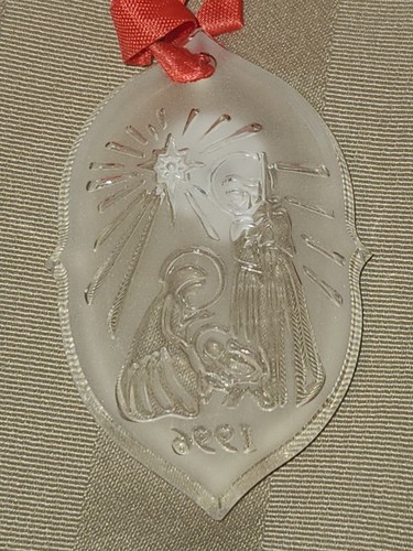 VINTAGE 1996 WATERFORD CRYSTAL SONGS OF CHRISTMAS SILENT NIGHT ORNAMENT 3" - Picture 9 of 11
