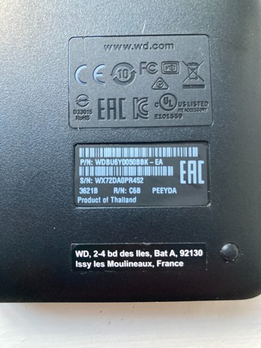 WD WDBAJP0050BBK-WESN Easystore 5TB Externe USB 3.0 Tragbare Festplatte - Schwarz - Bild 2 von 2