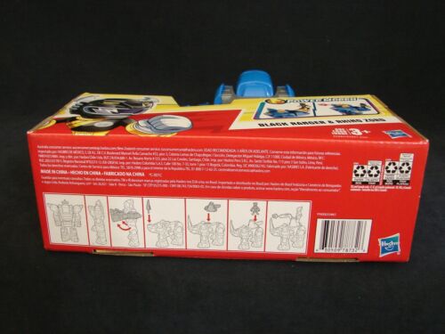Figuras Playskool Heroes Power Rangers Morphin Zords Black Ranger y Rhino Zord - Imagen 7 de 7