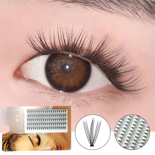 100 Cluster Nerz Wimpern Falsche Wimpern Natural Soft Individual Lashes Dick - Bild 9 von 32