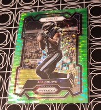 A.J. BROWN PHILADELPHIA EAGLES 2023 PANINI PRIZM GREEN PULSAR PRIZM INSERT 236