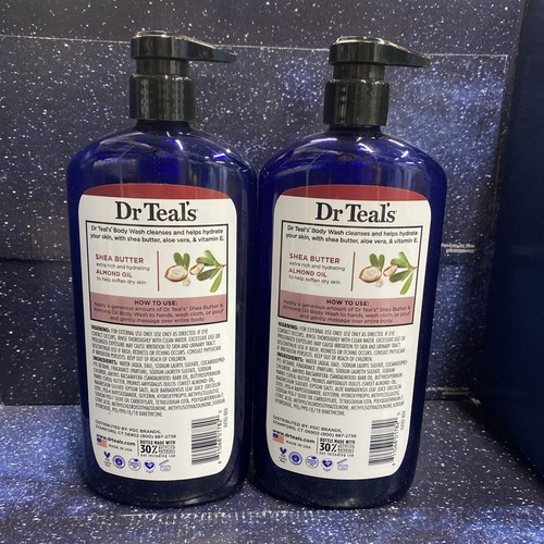 2X Dr Teal's 24 Oz Shea Butter & Almond Body Wash - Essential Oils - Picture 2 of 3