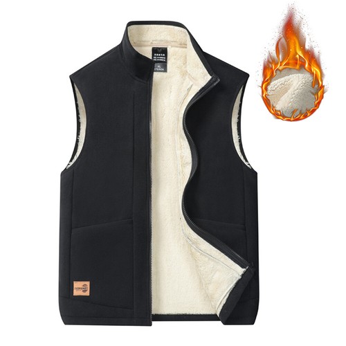 Hombres Mujeres Cálido Chaleco de Vellón Calentador de Cuerpo Chaqueta Sin Mangas Sherpa Forrado Cremallera Chaleco - Imagen 11 de 14
