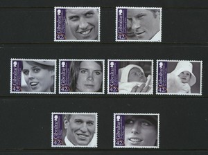 Grandchildren-of-Queen-Elizabeth-II-set-of-8-mnh-stamps-Gibraltar-2009