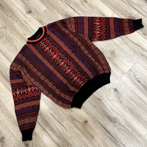 Vintage Expressions International Pullover Large Rot Strick Coogi Style Opa - Bild 1 von 6