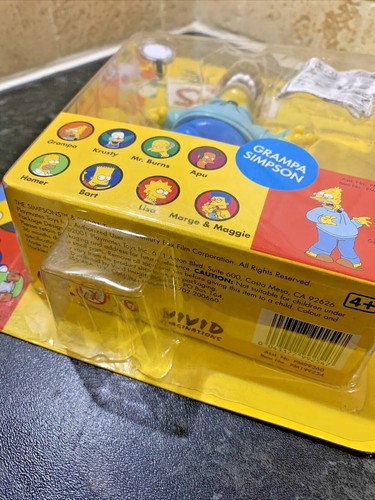 UK Exclusive 2002 The Simpsons Grampa Simpson Figure WOS World Of Springfield - Picture 9 of 11