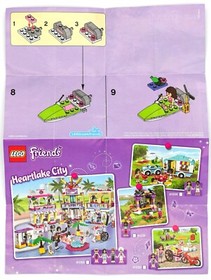 LEGO FRIENDS 30115: Jungle Boat, Complete w/instructions & custom painted box
