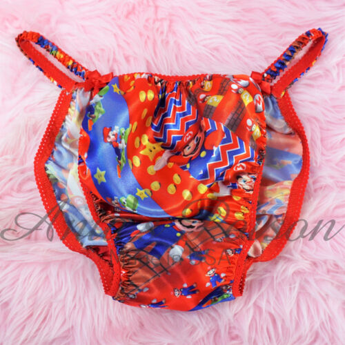 Bragas Sissy Satén para HOMBRE Rojo Videojuego Héroe Brillante Cuerda Suave Bikini - Imagen 3 de 5